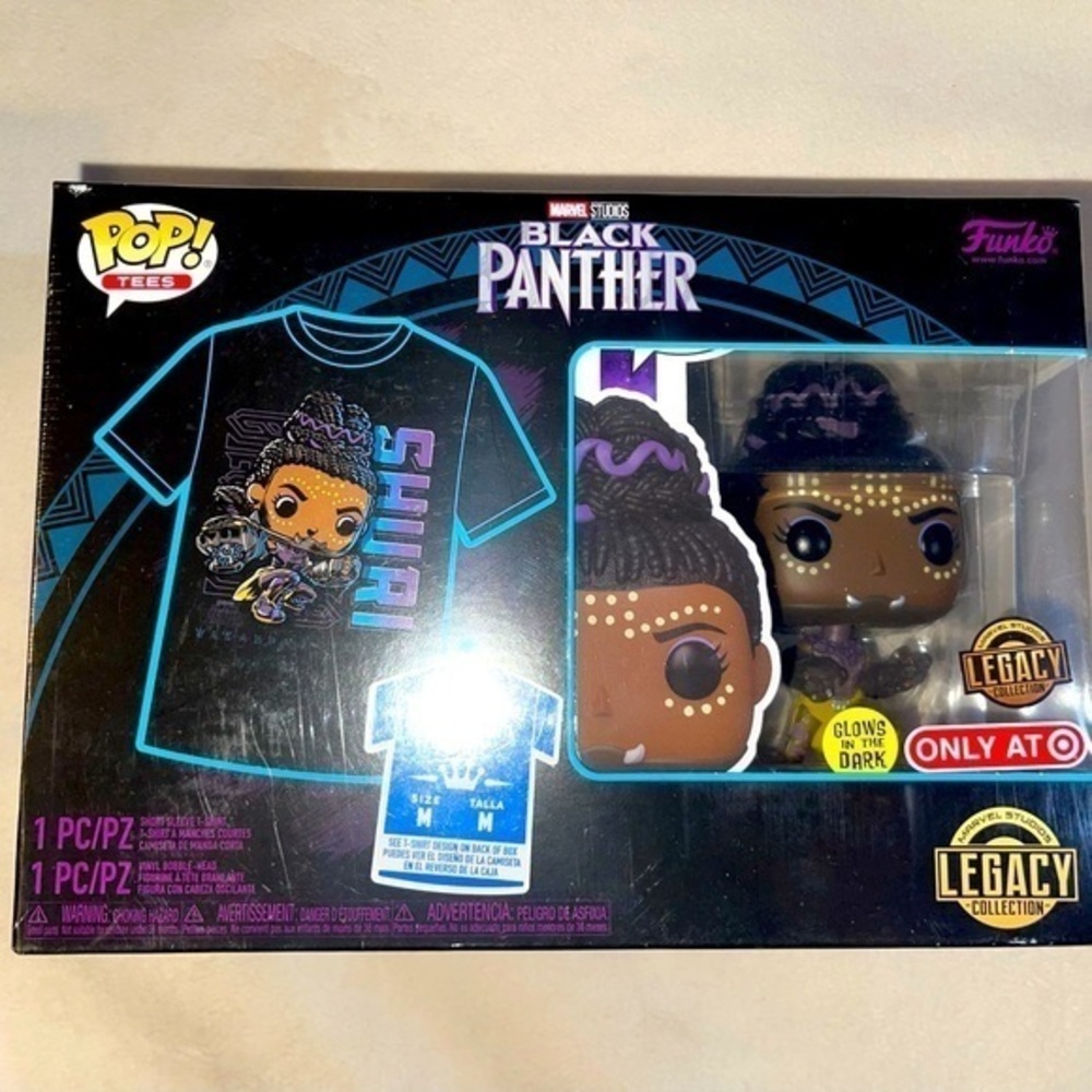 NIB Funko Black Panther‎ Shirt & Bobble-Head